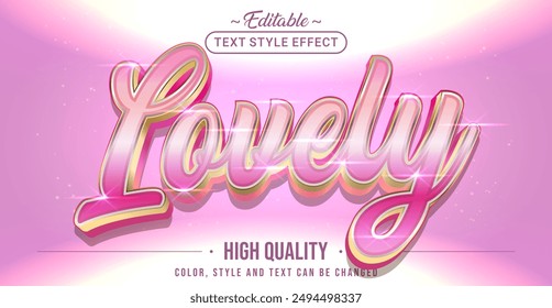 Editable text style effect - Lovely text style theme.