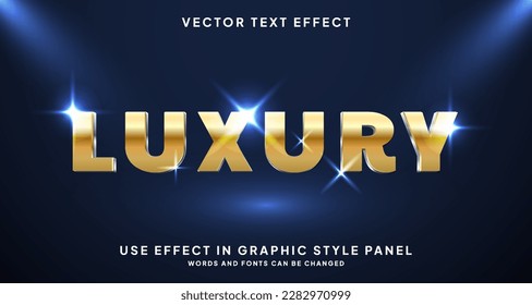 Editable text style effect - Luxury text style theme.