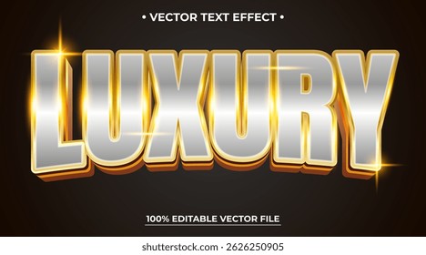 Editable text style effect Luxury Gold text style theme