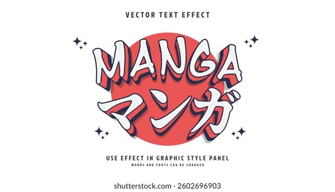 Editable text style effect - Manga text style theme. for your project