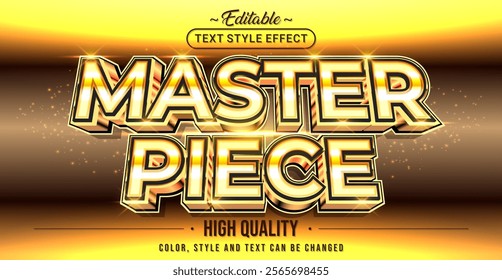 Editable text style effect - Masterpiece text style theme.