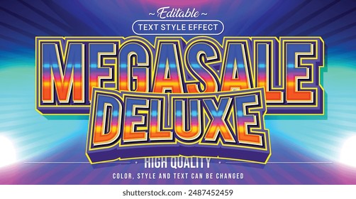 Editable text style effect - Mega sale Deluxe text style theme.