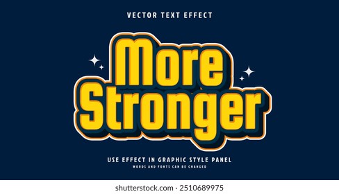 Editable text style effect - More Stronger text style theme. for your project