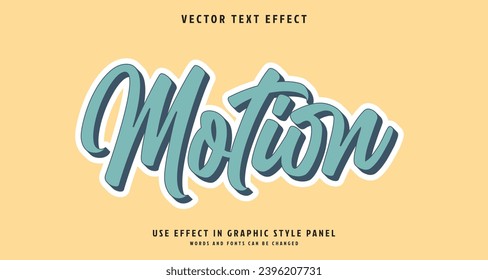 Editable text style effect - Motion text style theme. for your project