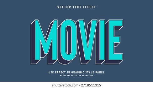 Efecto de estilo de texto editable - Tema de estilo de texto de película. para su proyecto