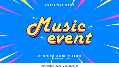 Editable text style effect - Music Event text style theme. for your project