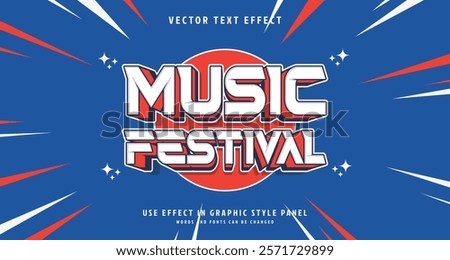 Editable text style effect - Music Festival text style theme. for your project