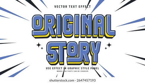 Efeito de estilo de texto editável - tema de estilo de texto 'Matéria original'. do seu projeto