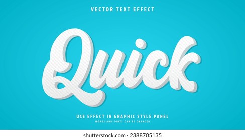 Editable text style effect - Quick text style theme. for your project
