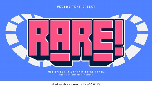 Editable text style effect - Rare text style theme. for your project