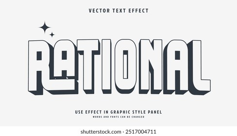 Editable text style effect - Rational text style theme.