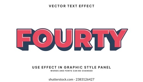 Editable text style effect - Red bold text style theme. for your project