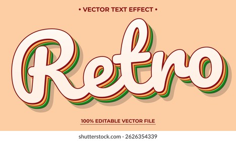 Efeito de estilo de texto editável Texto retroativo no tema de estilo Grunge Vintage