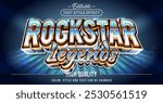 Editable text style effect - Rock star Legends text style theme.