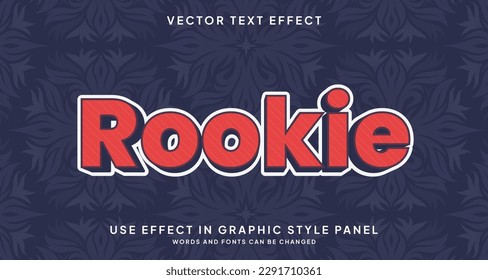 Efecto estilo de texto editable - Tema de estilo de texto Rookie.