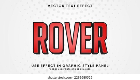 Editable text style effect - Rover text style theme.