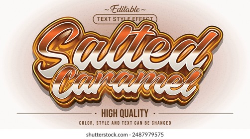 Editable text style effect - Salted Caramel text style theme.