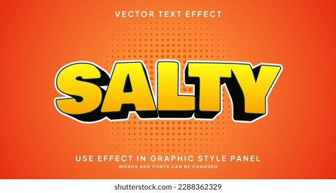 Editable text style effect - Salty text style theme.