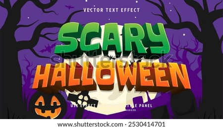Editable text style effect - Scary Halloween text style theme. for your project