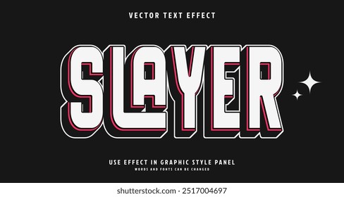 Editable text style effect - Slayer text style theme. for your project