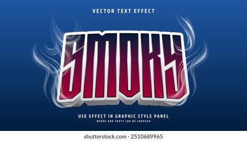 Editable text style effect - Smoky text style theme. for your project