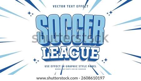 Editable text style effect - Soccer League text style theme. for your project