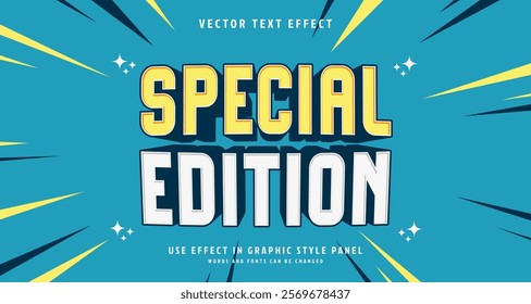 Editable text style effect - Special Edition text style theme. for your project