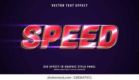 Editable text style effect - Speed text style theme.