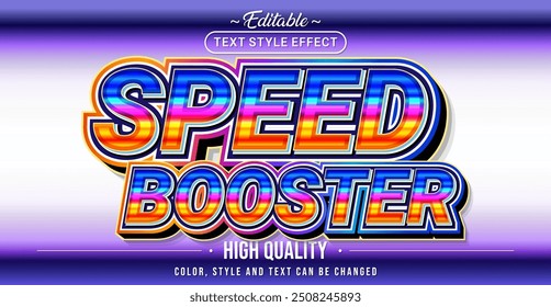 Efeito de estilo de texto editável - tema de estilo de texto do Speed Booster.