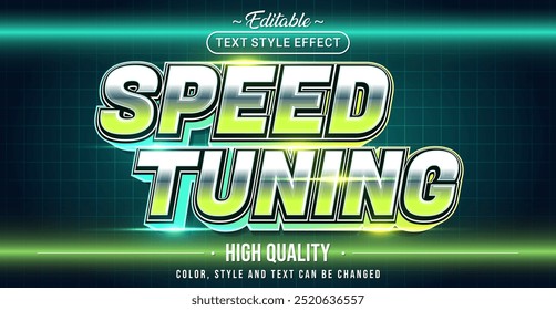 Editable text style effect - Speed Tuning text style theme.