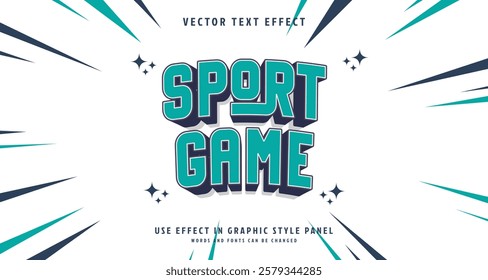 Editable text style effect - Sport Game text style theme. for your project