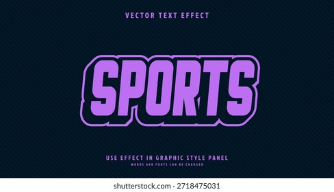 Efeito de estilo de texto editável - Tema de estilo de texto esportivo. para seu projeto