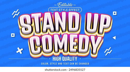 Editable text style effect - Stand Up Comedy text style theme.