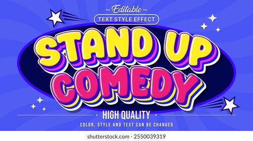 Efeito de estilo de texto editável - Tema de estilo de texto Stand Up Comedy.