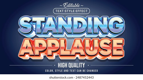 Editable text style effect - Standing Applause text style theme.
