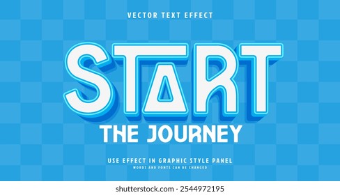 Editable text style effect - Start text style theme. for your project