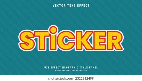 Editable text style effect - Sticker text style theme.
