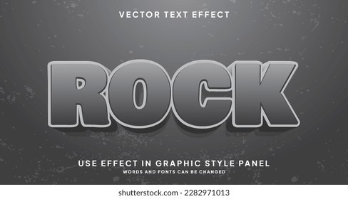 Editable text style effect - Stone text style theme.