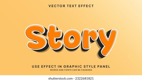 Efecto estilo de texto editable - Tema del estilo de texto de la historia. para su proyecto