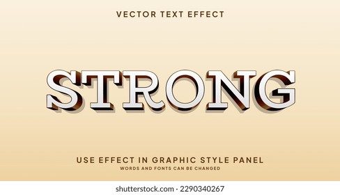 Editable text style effect - Strong text style theme.