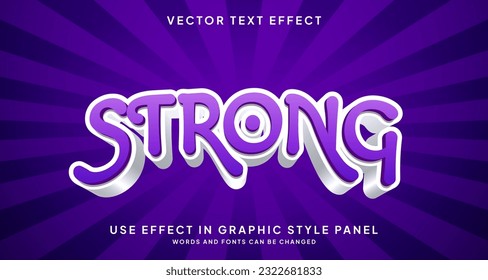 Editable text style effect - Strong text style theme. for your project