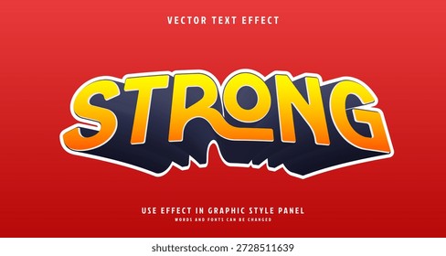 Efecto de estilo de texto editable - Tema de estilo de texto fuerte. para su proyecto