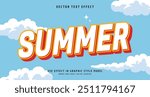 Editable text style effect - Summer text style theme. for your project