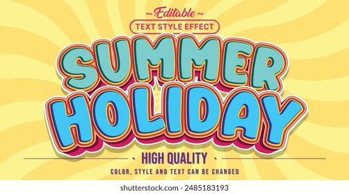 Editable text style effect - Summer Holiday text style theme.