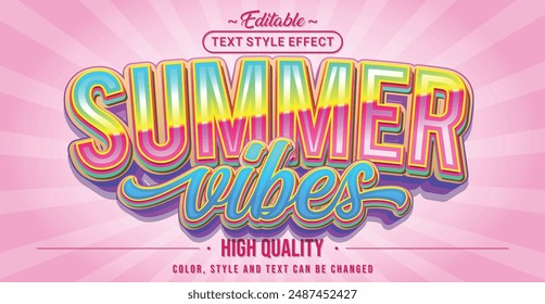 Editable text style effect - Summer Vibes text style theme.