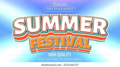 Editable text style effect - Summer Festival text style theme.