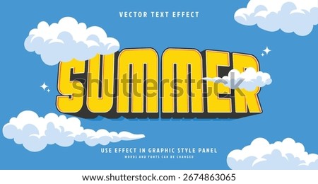 Editable text style effect - Summer text style theme. for your project