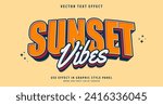 Editable text style effect - Sunset Vibes text style theme. for your project