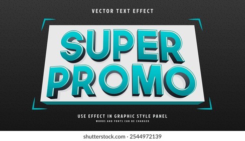 Editable text style effect - Super Promo text style theme. for your project