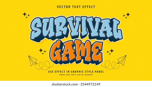 Editable text style effect - Survival Game text style theme. for your project